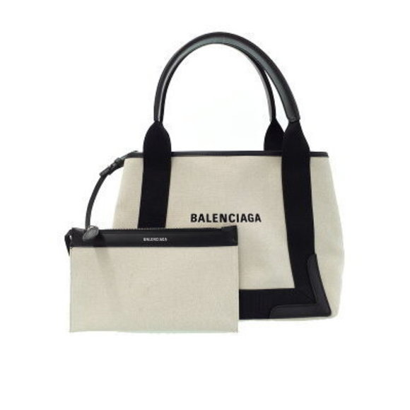 Balenciaga Navy Blue Cabas Tote Bag - Picture 1 of 8